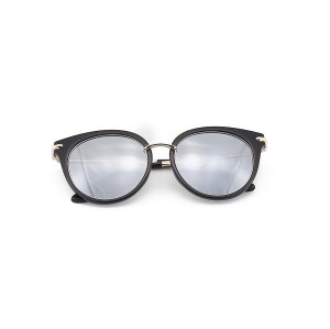 Gafas de sol redondas al por mayor del nuevo estilo de la moda gafas del ojo de gato TR90 del metal con la lente polarizada