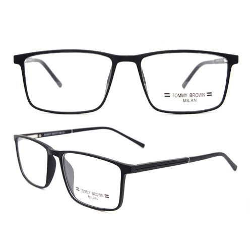 Lunettes de vue carrées promotionnelles nouveau modèle TR90 lunettes optiques montures confortables pour hommes