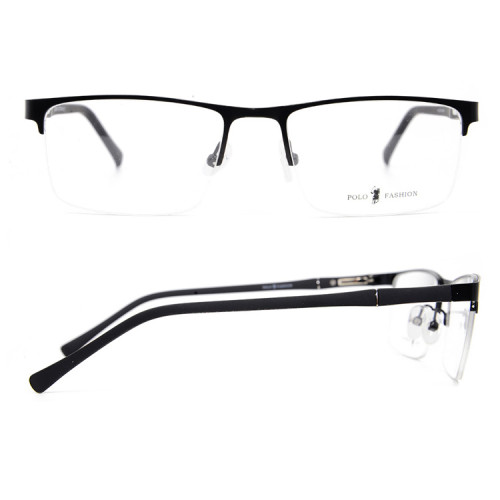 Fábrica promocional nuevo estilo clásico contratado gafas de metal tr90 Marco de anteojos blandos