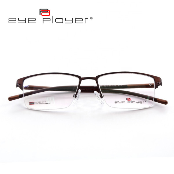 Nouveau modèle de mode contracté des lunettes en métal Halfrim doux cadre optique TR90 de lunettes optiques Hommes