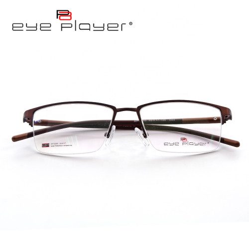 نموذج جديد الموضة التعاقد نمط المعادن النظارات halfrim لينة tr90 النظارات البصرية إطار الرجال