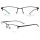 Nuevo modelo de moda estilo contratado gafas de metal halfrim soft TR90 marco de anteojos ópticos Hombres