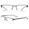 New model fashion contracted style metal eyewear halfrim soft TR90 optical eyeglasses frame Men