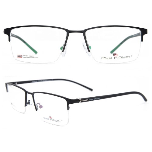 Nuevo modelo de moda estilo contratado gafas de metal halfrim soft TR90 marco de anteojos ópticos Hombres