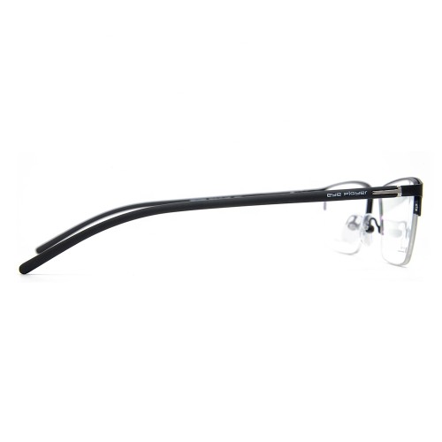Nouveau modèle de mode contracté des lunettes en métal Halfrim doux cadre optique TR90 de lunettes optiques Hommes