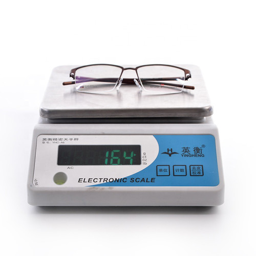 Nouveau modèle de mode contracté des lunettes en métal Halfrim doux cadre optique TR90 de lunettes optiques Hommes