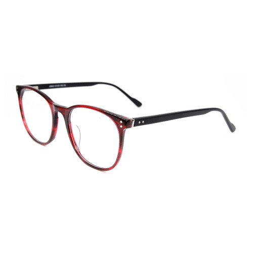 Top vente nouvelle mode lunettes de style contractées encadre des lunettes optiques rondes en acétate de meilleure qualité