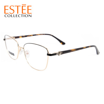 Promotional new factory custom stainless steel eyewears metal optical frames with diamond best quality