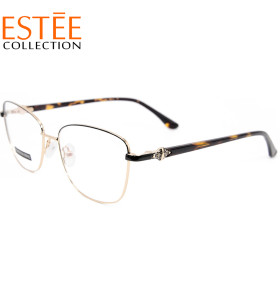 Promotional new factory custom stainless steel eyewears metal optical frames with diamond best quality