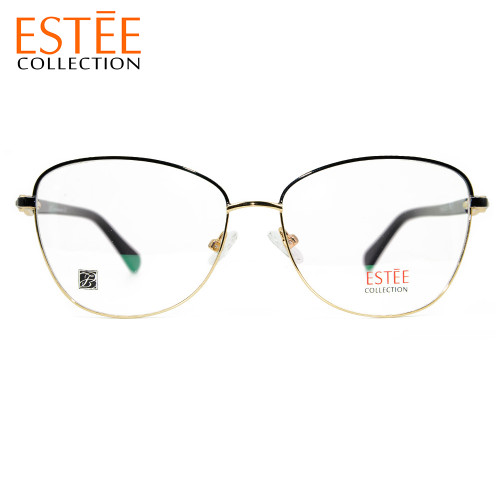 Fabrika özel yeni moda gözlükler metal esneklik bahar optik gözlük çerçeveleri ile Rhinestone