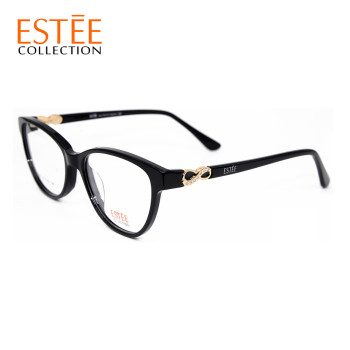 Ready stock new factory custom luxury eyewear frames acetate optical glasses with Rhinestone Women