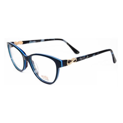 Nouveau stock personnalisé lunettes de luxe usine cadres lunettes optiques en acétate avec strass femmes