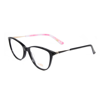 Top sale best quality cat eyeglasses acetate metal optical eyewear frames with diamond women