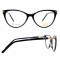Wholesale new fashion cat eye glasses Acetate optical eyewear frames with luxury diamond for women
