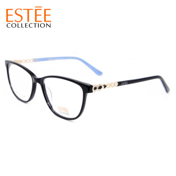 Luxury new fashion design women spectacles Acetate diamond optical glasses frames best quality