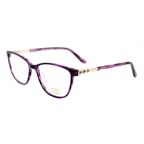 Lujo nuevo diseño de moda mujer gafas Acetato diamante gafas ópticas monturas mejor calidad