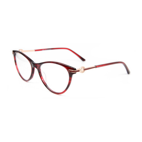 Nouvelle arrivée de mode lunettes de style de luxe encadre Acétate diamant optique lunettes pour dames