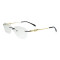 Wholesale new stock fashion design diamond spectacles metal rimless optical eyeglasses frames