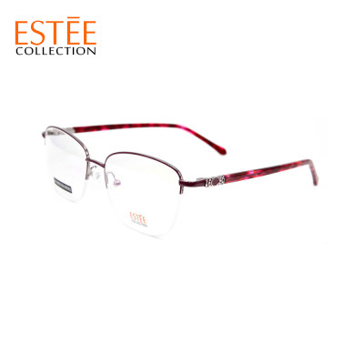 Hot sale new fashion custom Diamond eyewear frames Metal halfrim optical eyeglasses for women