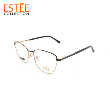 Wholesale new factory custom contracted style steel eyeglasses metal optical eyewear frames woman
