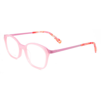 New factory custom Candy color acetate spectacles metal temple Oval eyeglasses frames children