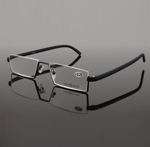 Venta superior nueva moda estilo moderno TR temple eyewear gafas de lectura ópticas de metal con estuche liviano