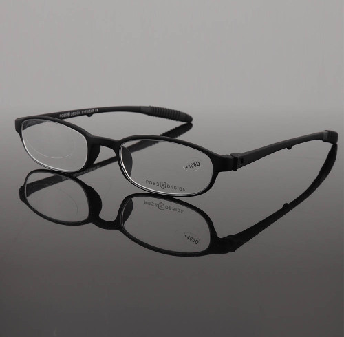 Fuente promocional de fábrica de China Nueva moda estilo único TR90 gafas de lectura ópticas de calidad suave con bolsas
