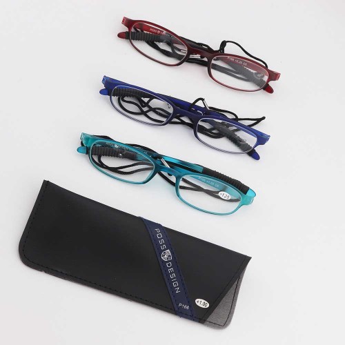 Promotion usine de porcelaine nouvelle mode unique style TR90 soft qualité optique lunettes de lecture avec des sacs