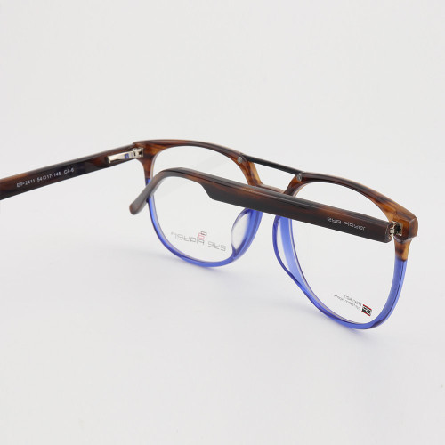 Usine en gros nouveau designer de mode double pont lunettes acétate montures de lunettes optiques pour hommes