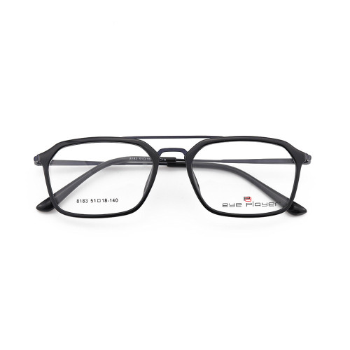 En ligne vente chaude nouveau stock à la mode unique style eyewears double pont TR en métal optique lunettes lunettes cadres mens