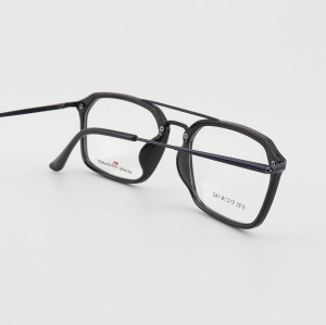 En ligne vente chaude nouveau stock à la mode unique style eyewears double pont TR en métal optique lunettes lunettes cadres mens