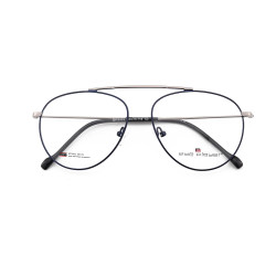 الصين مصنع توريد الموضة eyewears معدن الذهب النظارات الإطار مع منصات الأنف السيليكون مريحة