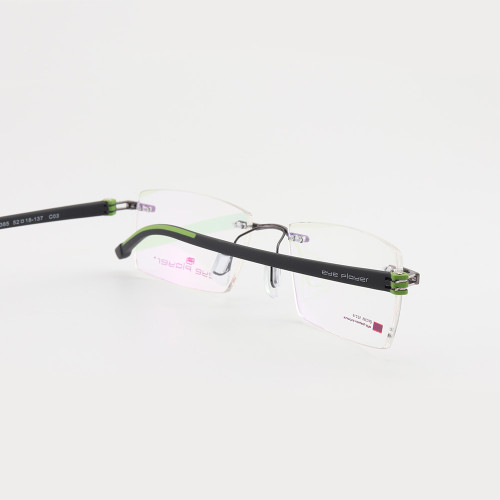 Plus populaire nouveau modèle de mode unique Rimless métal optique eyewears mens TR cadre de lunettes meilleure qualité