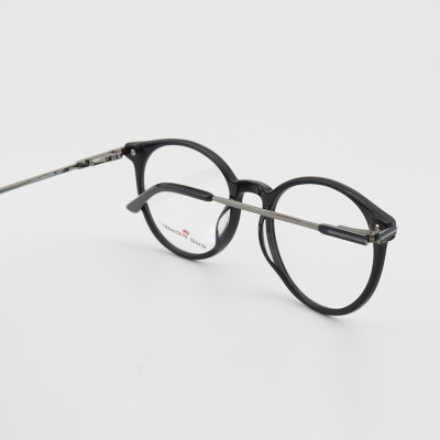 ZOHO factory supply LOW MOQ fashion business round acetate spectacles Popular metal eyeglass frames mens