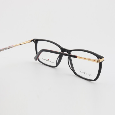 Guangzhou factory Design new business fashion eyewears metal acetate square frame optical glasses mens