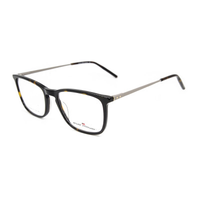 Hot selling LOW MOQ classical stylish color eyewears Acetate thin metal square frame optical glasses
