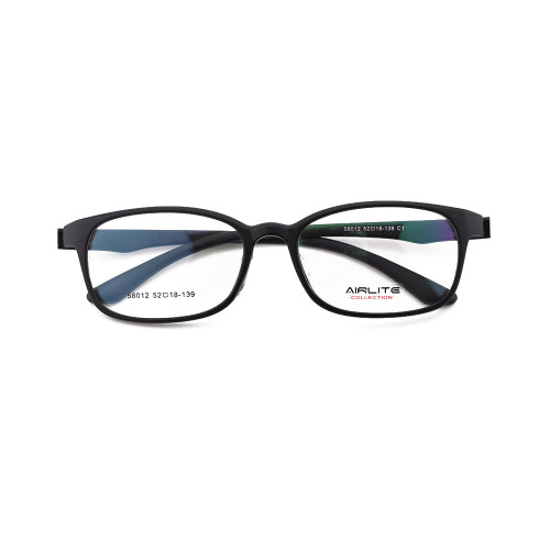 Suministro de fábrica de marcos de gafas ópticas transparentes de plástico TR coloridas con almohadillas de silicona para la nariz Calidad suave