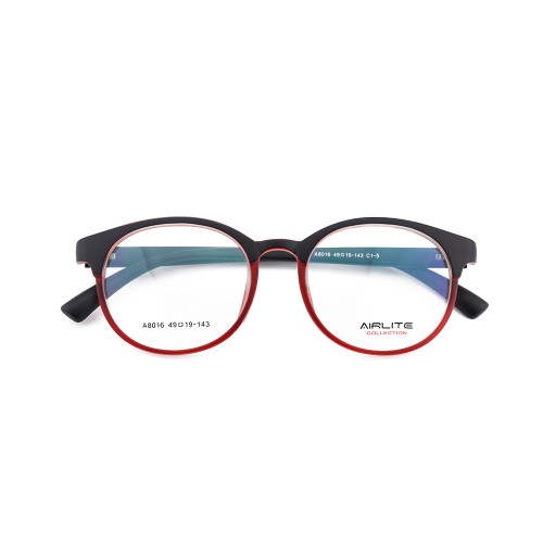 Venta al por mayor de China personalizado nuevo diseño de moda de moda anteojos coloridos TR marcos ópticos redondos