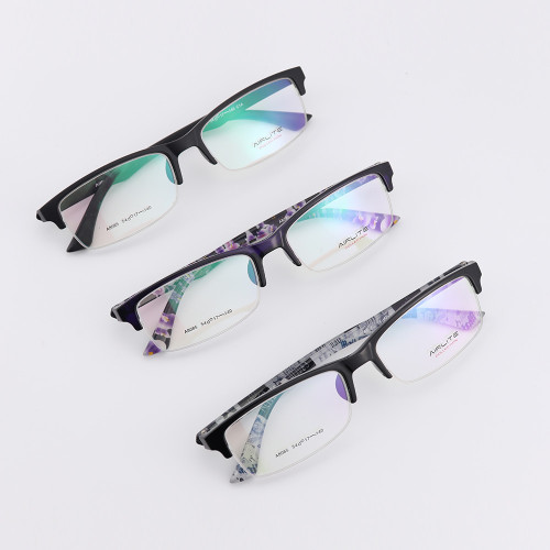 Date vente chaude nouveauté modèle conception eyewears TR Halfrim montures de lunettes optiques flexibles pour hommes