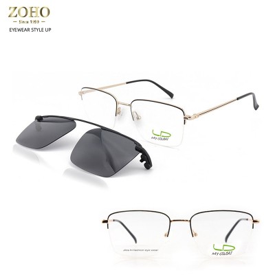 CLIP ON METAL OPTICAL FRAME FOR MEN STYLE