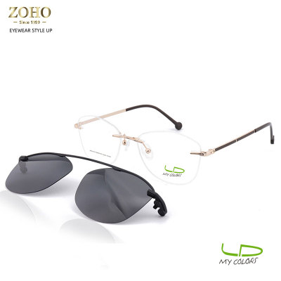 CLIP ON METAL GLASSES FRAME FOR MEN