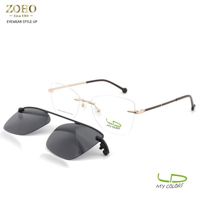 CLIP ON METAL GLASSES FRAME FOR MEN