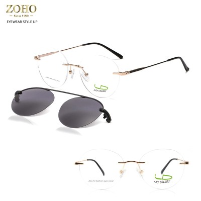 CLIP ON OPTICAL METAL FRAME FOR MEN MY COLORS