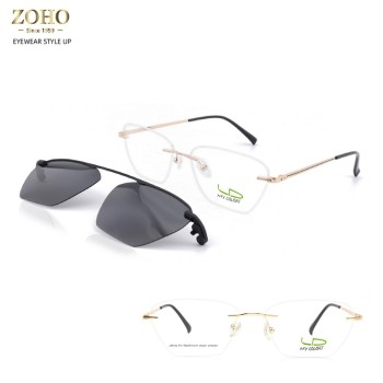 CLIP ON MEN'S OPTICAL METAL FRAME MY COLORS