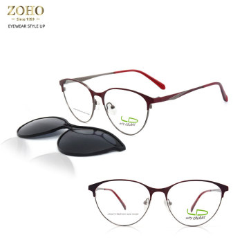 CLIP ON METAL OPTICAL FRAME MEN'S FASHION MY COLORS