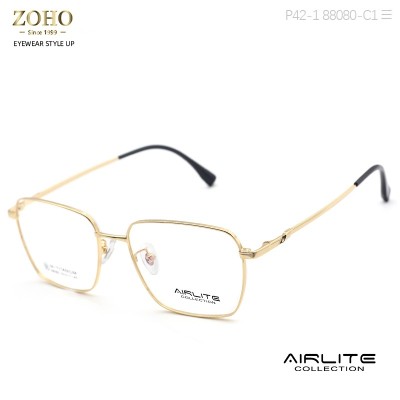 RETRO STYLE OPTICAL FRAME WITH TITANIUM TEMPLES