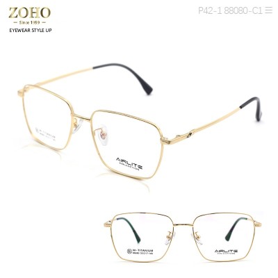 RETRO STYLE OPTICAL FRAME WITH TITANIUM TEMPLES
