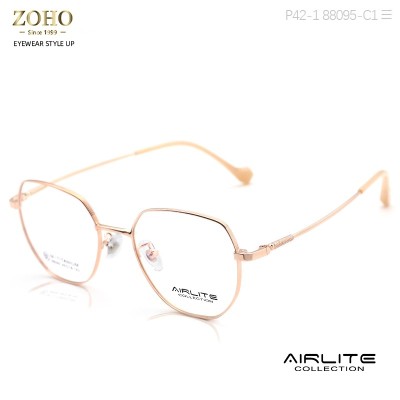 RETRO STYLE OPTICAL FRAME WITH TITANIUM TEMPLES