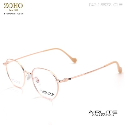 RETRO STYLE OPTICAL FRAME WITH TITANIUM TEMPLES