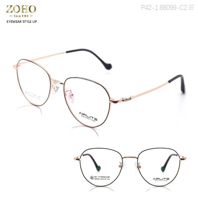 RETRO STYLE OPTICAL FRAME WITH TITANIUM TEMPLES